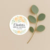 Personalised Apricot Rose Bridal Shower Stickers – Custom Name & Date Favour Labels – Peach Watercolour Floral Stickers
