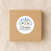 Personalised Blue Anemone Bridal Shower Stickers – Custom Name & Date – Watercolour Floral Favour Labels