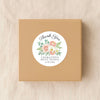 Personalised Blush Floral Bridal Shower Thank You Stickers – Custom Name & Date – Watercolour Peony & Orchid Labels