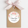 Personalised Blush Rose Wedding Thank You Stickers | Pink Floral Favour Labels