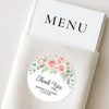 Personalised Blush Rose Wedding Thank You Stickers | Pink Floral Favour Labels - Sticksy Prints Australia