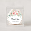 Personalised Blush Rose Wedding Thank You Stickers | Pink Floral Favour Labels
