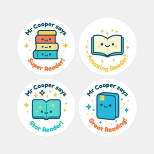 Personalised Book-Themed Reading Reward Stickers for Teachers – Literacy Stickers