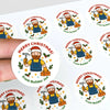 Personalised Builder Tradie Christmas Stickers – Merry Christmas Design