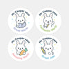 Personalised Bunny Teacher Reward Stickers | Cute Classroom Praise Labels - Sticksy Prints Australia