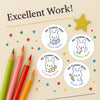 Personalised Bunny Teacher Reward Stickers | Cute Classroom Praise Labels