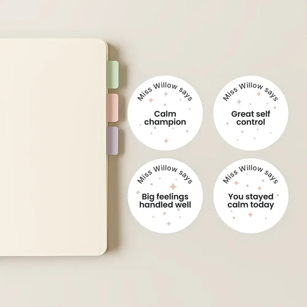 Personalised Calm & Emotion Reward Stickers – Pastel Confetti Funny Teen Stickers - Sticksy Prints Australia