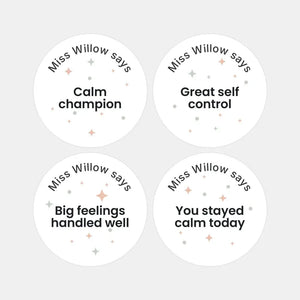 Personalised Calm & Emotion Reward Stickers – Pastel Confetti Funny Teen Stickers
