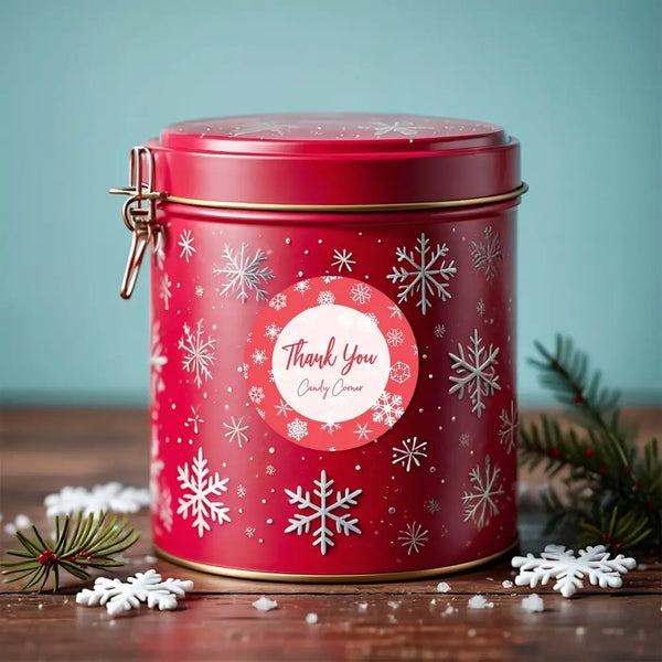 Personalised Christmas Sticker Labels Custom Kids Gift Tags Snowflake