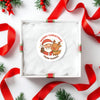 Personalised Christmas Sticker – Santa & Reindeer Selfie Kids Gift Labels