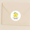 Personalised Cute Lemon Welcome Baby Stickers – Watercolour Citrus Gender-Neutral Favour Labels - Sticksy Prints Australia