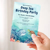 Personalised Deep Sea Birthday Party Invitations Printed - Sticksy Prints Australia