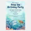 Personalised Deep Sea Birthday Party Invitations Printed - Sticksy Prints Australia