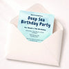 Personalised Deep Sea Birthday Party Invitations Printed - Sticksy Prints Australia