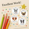 Personalised Dog Teacher Reward Stickers Labels Kids