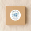 Personalised Dusty Blue Rose Bridal Shower Thank You Stickers – Custom Name & Date – Watercolour Floral Favour Labels - Sticksy Prints Australia