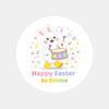 Personalised Easter Bunny Drum Stickers | Musical Easter Stickers for Kids | Custom Name Labels - Sticksy Prints Australia