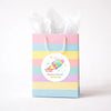 Personalised Easter Bunny Rocket Stickers | Space Easter Stickers for Kids | Custom Name Labels - Sticksy Prints Australia