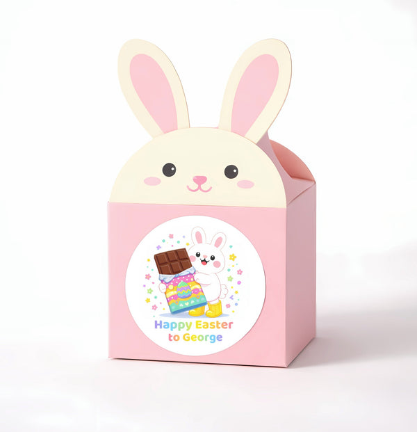 Personalised Easter Bunny Stickers – Chocolate Easter Treat Labels