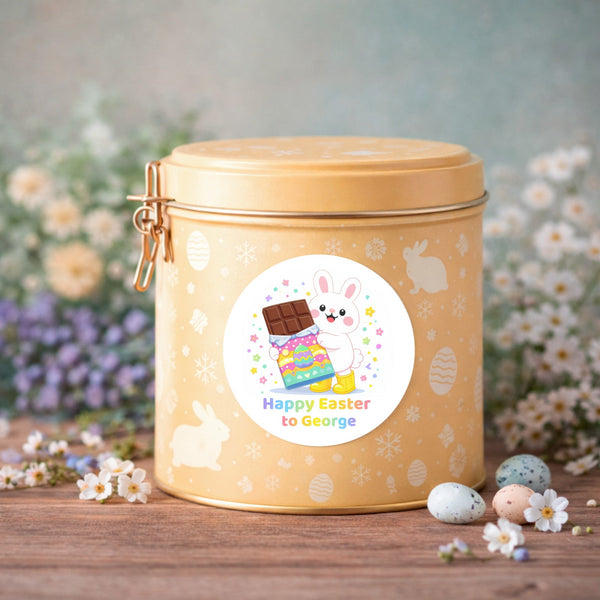 Personalised Easter Bunny Stickers – Chocolate Easter Treat Labels