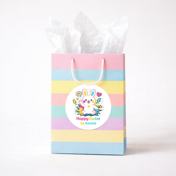 Personalised Easter Bunny Stickers | Custom Easter Gift & Treat Bag Labels | Kids Easter Stickers