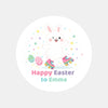 Personalised Easter Bunny Stickers – Happy Easter Name Labels for Kids