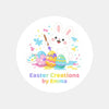 Personalised Easter Creations Stickers – Bunny Painting Easter Egg Labels for Kids - Sticksy Prints Australia