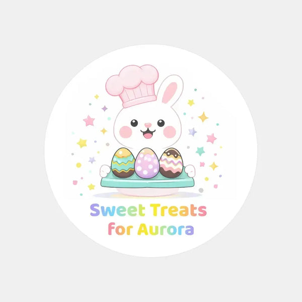Personalised Easter Stickers – Sweet Treats Bunny Labels for Kid - Sticksy Prints Australia