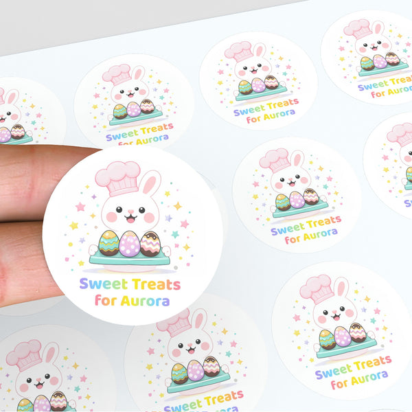 Personalised Easter Stickers – Sweet Treats Bunny Labels for Kids