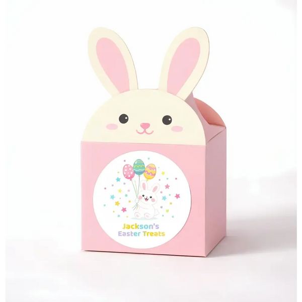 Personalised Easter Treat Stickers – Custom Bunny Labels for Kids - Sticksy Prints Australia