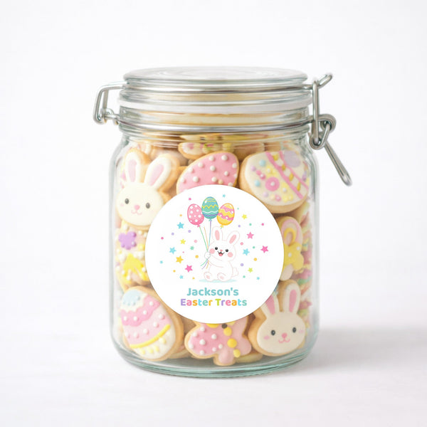 Personalised Easter Treat Stickers – Custom Bunny Labels for Kids