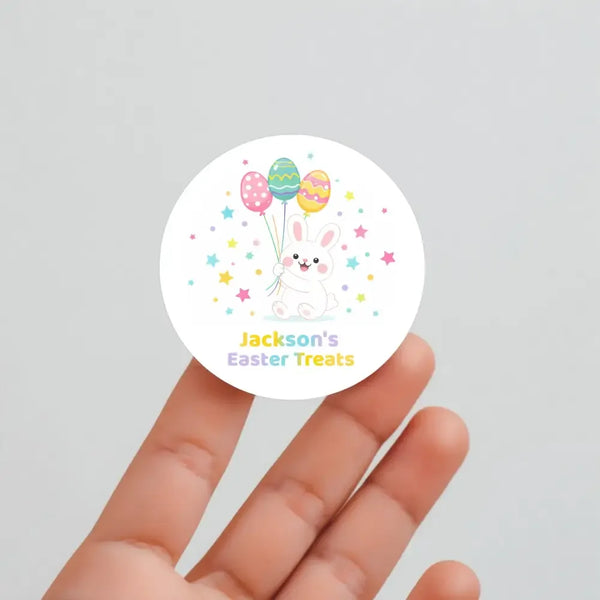 Personalised Easter Treat Stickers – Custom Bunny Labels for Kids - Sticksy Prints Australia