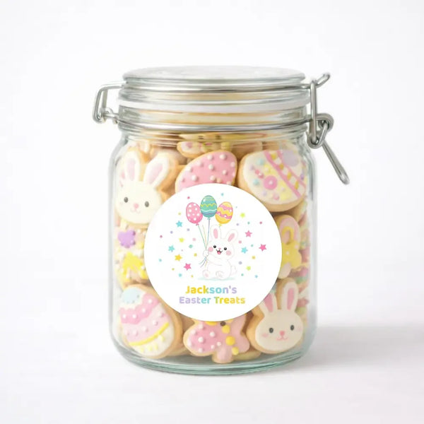 Personalised Easter Treat Stickers – Custom Bunny Labels for Kids - Sticksy Prints Australia