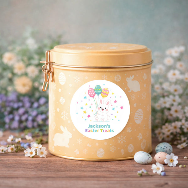 Personalised Easter Treat Stickers – Custom Bunny Labels for Kids