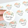 Personalised Floral Thank You Wedding Stickers | Blush Dahlia Design - Sticksy Prints Australia