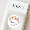Personalised Floral Wedding Thank You Stickers | Apricot & Mauve Roses - Sticksy Prints Australia