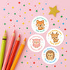 Personalised Forest Animal Teacher Reward Stickers