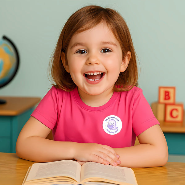 Personalised Ghost Teacher Reward Stickers – Custom Name Classroom Praise Stickers