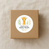 Personalised Giraffe Baby Shower Stickers – Safari Welcome Baby Favour Labels - Sticksy Prints Australia