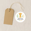 Personalised Giraffe Baby Shower Stickers – Safari Welcome Baby Favour Labels