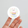 Personalised Happy Easter Stickers – Bunny Egg Pop Easter Labels for Kids - Sticksy Prints Australia