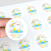 Personalised Happy Easter Stickers – Bunny Splash Easter Treat Labels for Kids