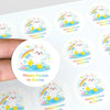 Personalised Happy Easter Stickers – Bunny Splash Easter Treat Labels for Kids - Sticksy Prints Australia