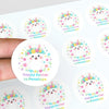 Personalised Happy Easter Stickers – Floral Bunny Easter Labels for Kids - Sticksy Prints Australia