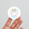 Personalised Happy Easter Stickers – Floral Bunny Easter Labels for Kids