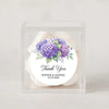 Personalised Hydrangea Wedding Thank You Stickers | Purple Floral Favour Labels - Sticksy Prints Australia