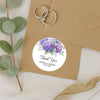 Personalised Hydrangea Wedding Thank You Stickers | Purple Floral Favour Labels