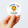 Personalised Kids Birthday Stickers Lion Rainbow Thank You Name Party Favour