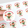 Personalised Kids Christmas Sticker Labels Elf Elves Stars Merry Christmas