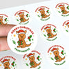 Personalised Kids Christmas Sticker Labels – Kangaroo - Sticksy Prints Australia